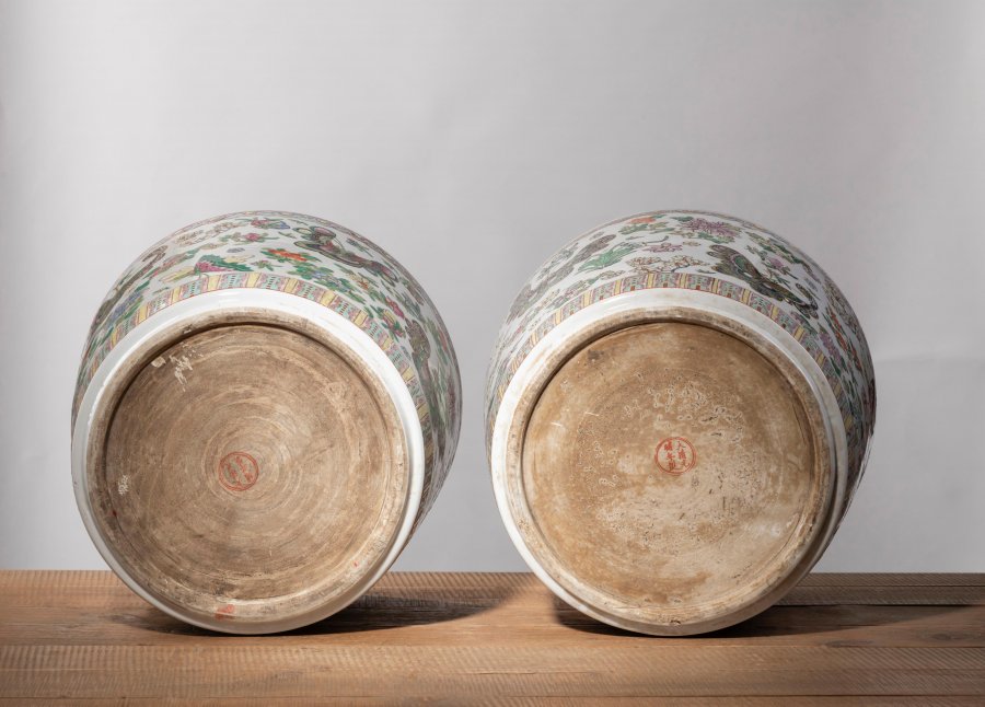 VELKÉ PÁROVÉ PORCELÁNOVÉ KVĚTINÁČE