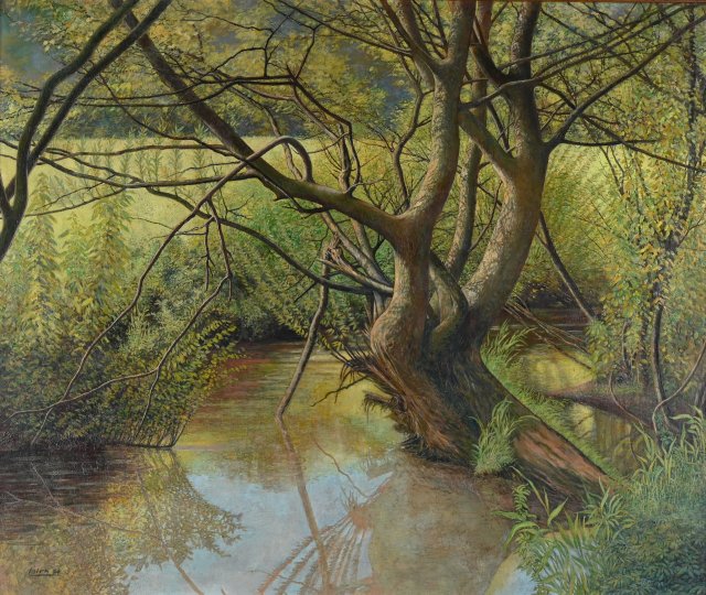 LANDSCAPE WITH A BROOK