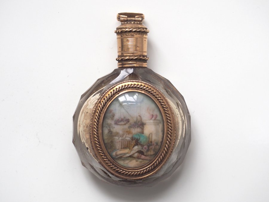 A Flacon Pendant with Miniature Paintings