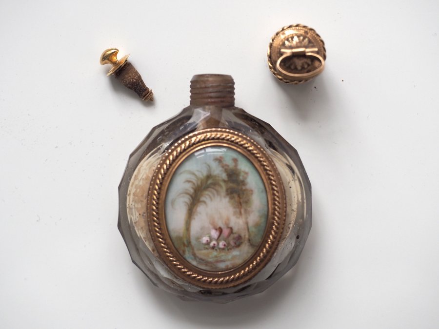 A Flacon Pendant with Miniature Paintings