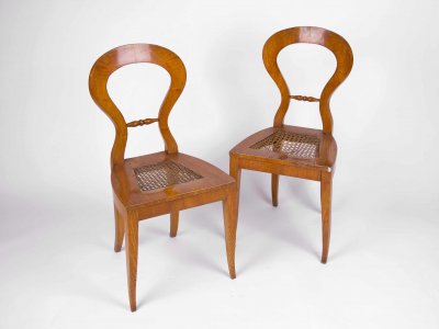 A PAIR OF BIEDERMEIER CHAIRS