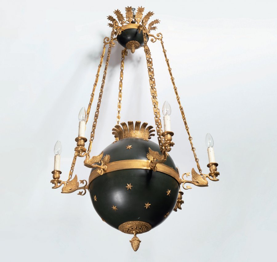 AN EMPIRE STYLE CHANDELIER