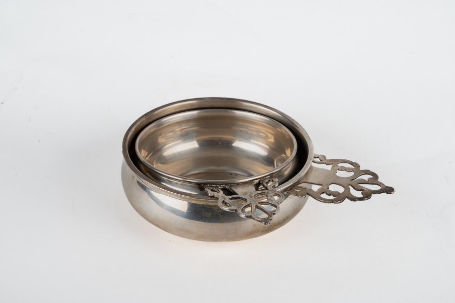 TWO SILVER PORRINGERS