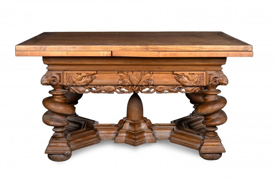 IMPOZANTNÍ ROZKLÁDACÍ STŮL V BAROKNÍM STYLU