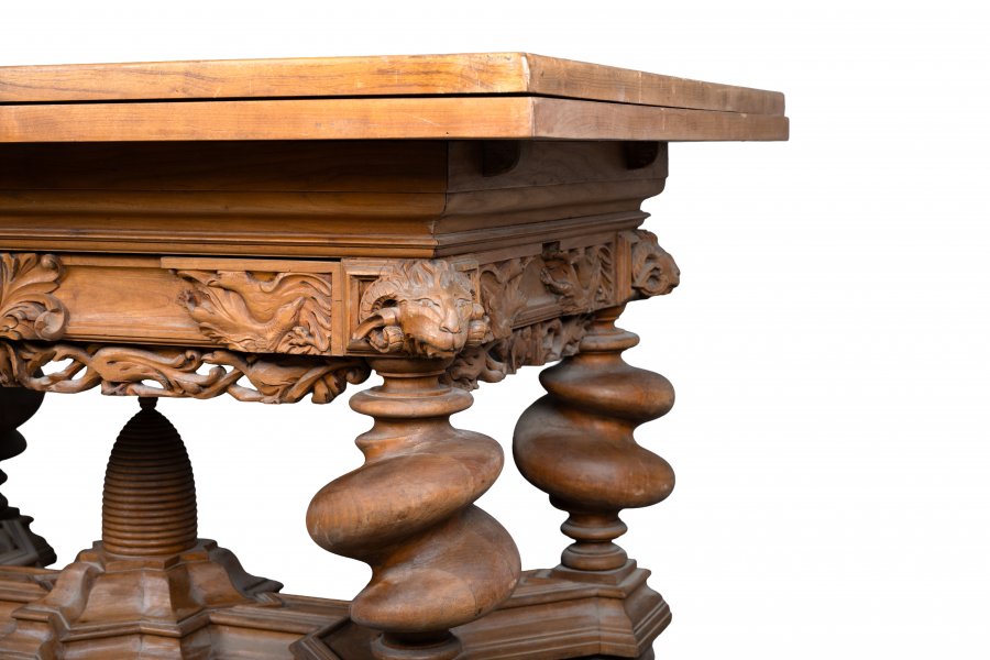 IMPOZANTNÍ ROZKLÁDACÍ STŮL V BAROKNÍM STYLU