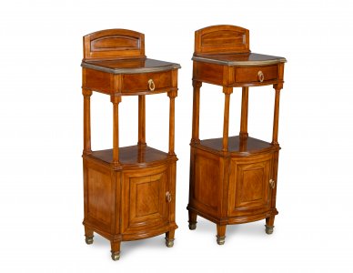 PAIR OF ART NOUVEAU STYLE BEDSIDE TABLES