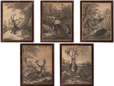 SERIES OF FIVE PRINTS