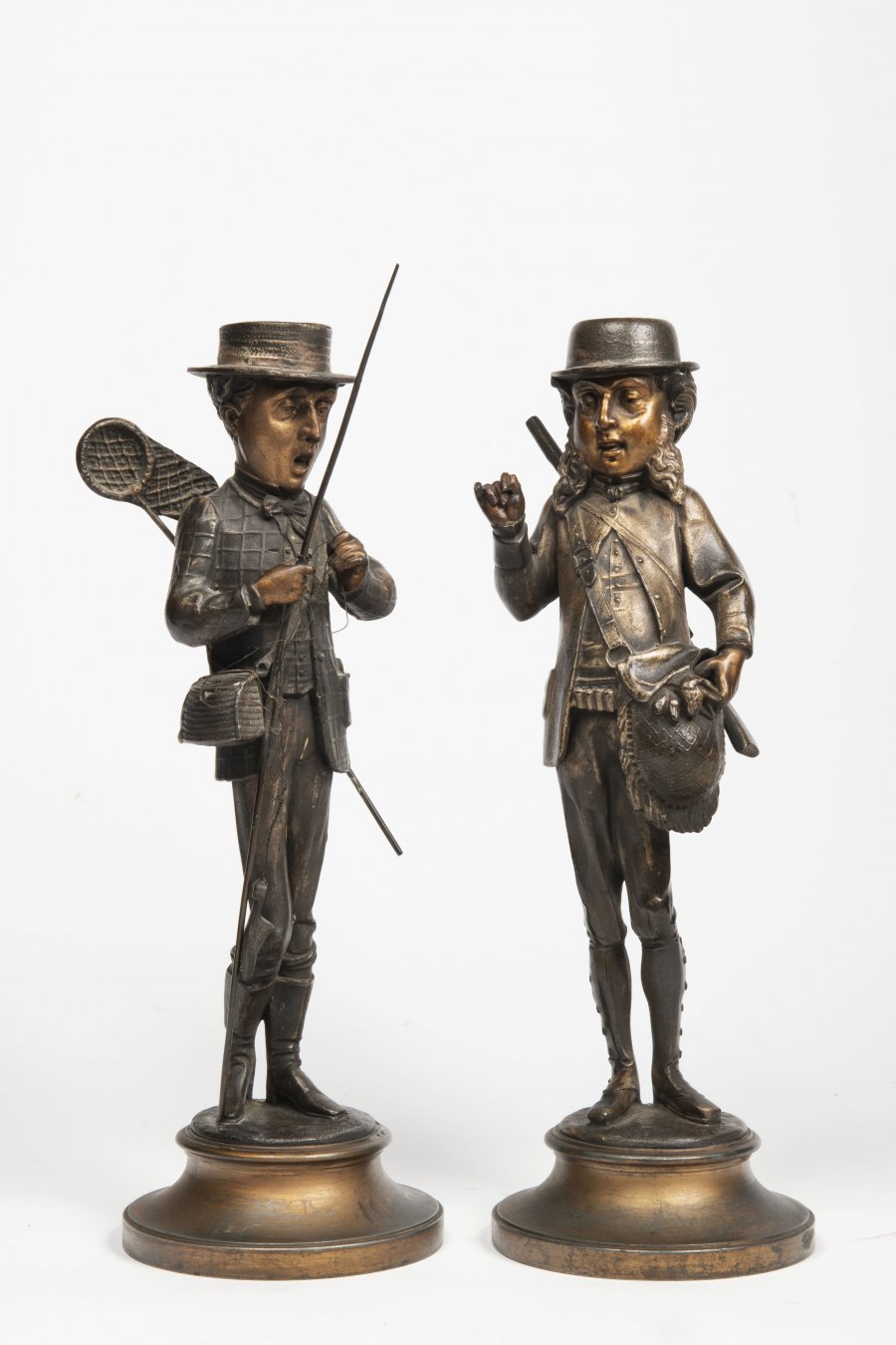 PAIR OF FIGURATIVE CANDLE HOLDERS