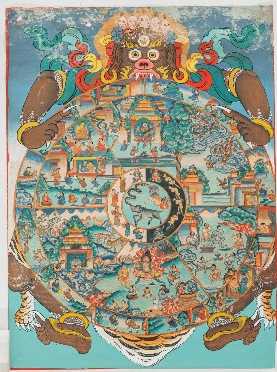 BHAVACHAKRA THANGKA – THE WHEEL OF LIFE