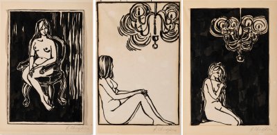 SERIES OF 3 DRAWINGS