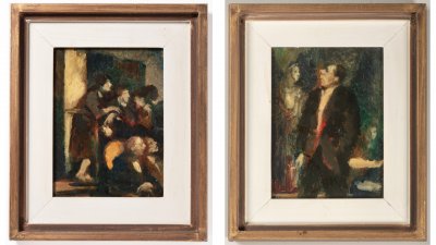PAIRED PAINTINGS - IN A THEATRE