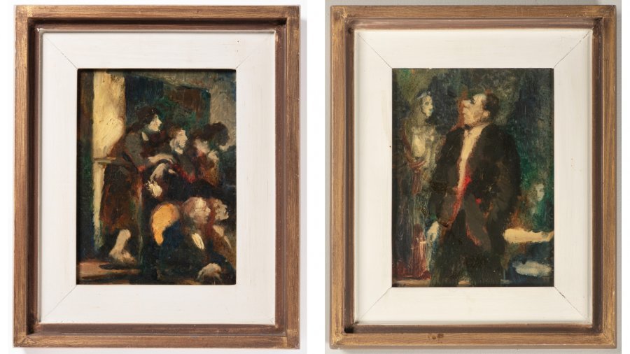 PAIRED PAINTINGS - IN A THEATRE