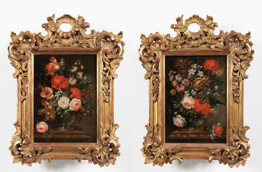 PAIRED FLORAL STILL LIVES